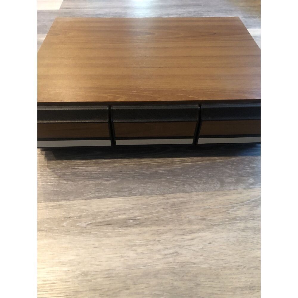 Cassette Tape Holder  Wood Grain 3 Drawer  Storage Cabinet  Holds 36!Vintage